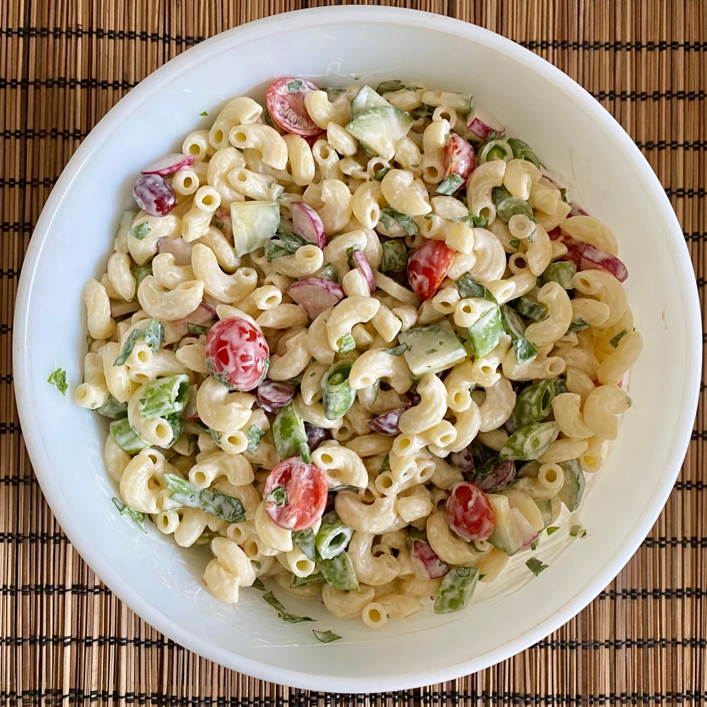 basic vegan macaroni pasta salad